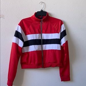 Sporty/ street style cropped multicolor jacket